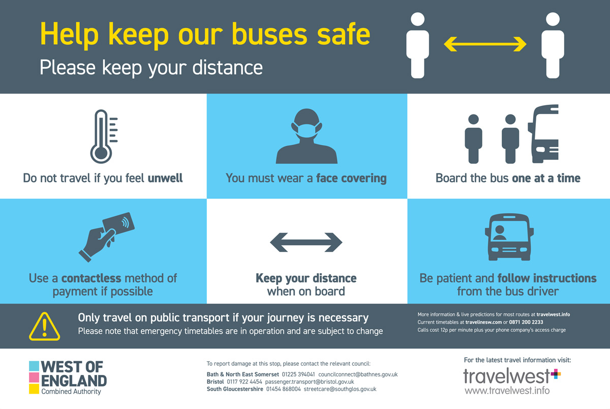 Guidance on using public transport poster