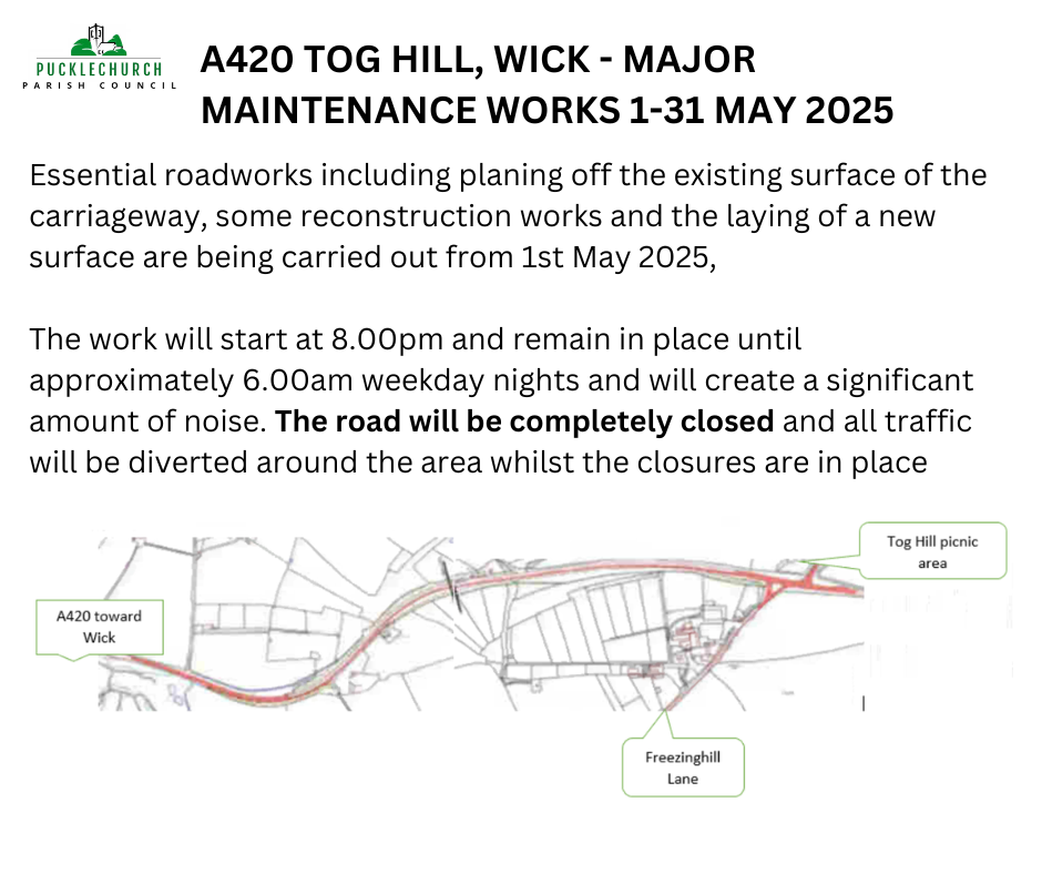 details of roadworks